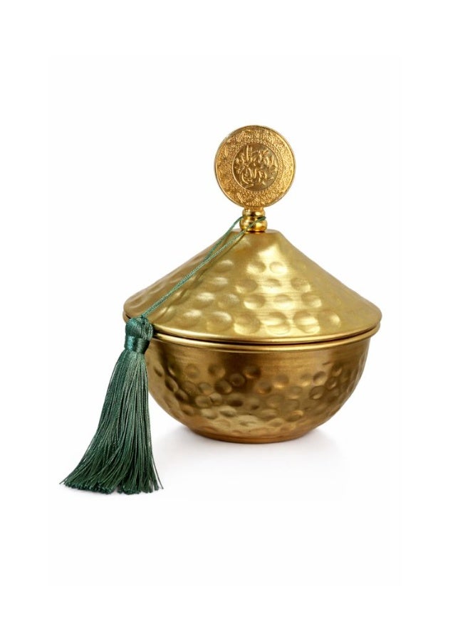Luxury Ramadan Gold Dates Bowl with Lid – Decorative Serving Dish for Majlis & Coffee Table - Image 2
