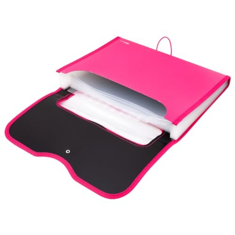 A4 13 Pocket Expanding File Folder with Elastic Closure and View Window, Assorted - Image 4