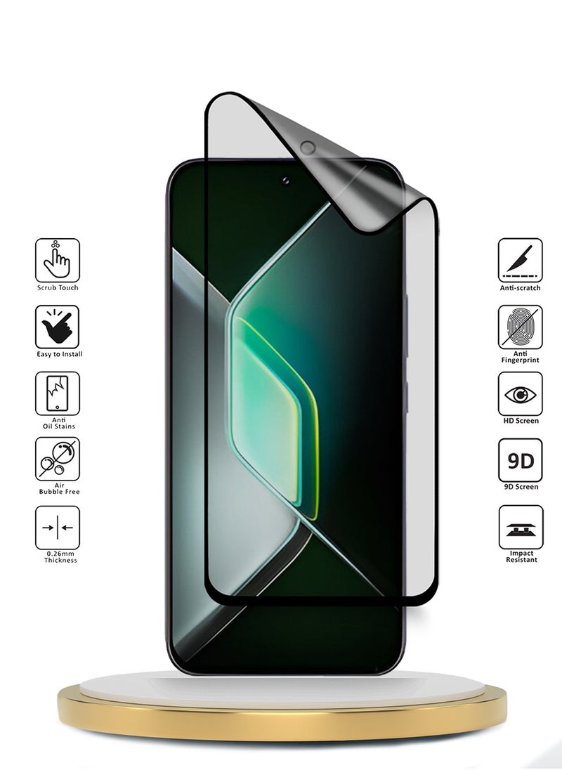 Wtech Infinix GT 30 Pro 5G 2025 Premium Nano Ceramic Full Glue Full Cover Matte Flexible Screen Protector (MSCNMN) - Clear/Black  - Image 2
