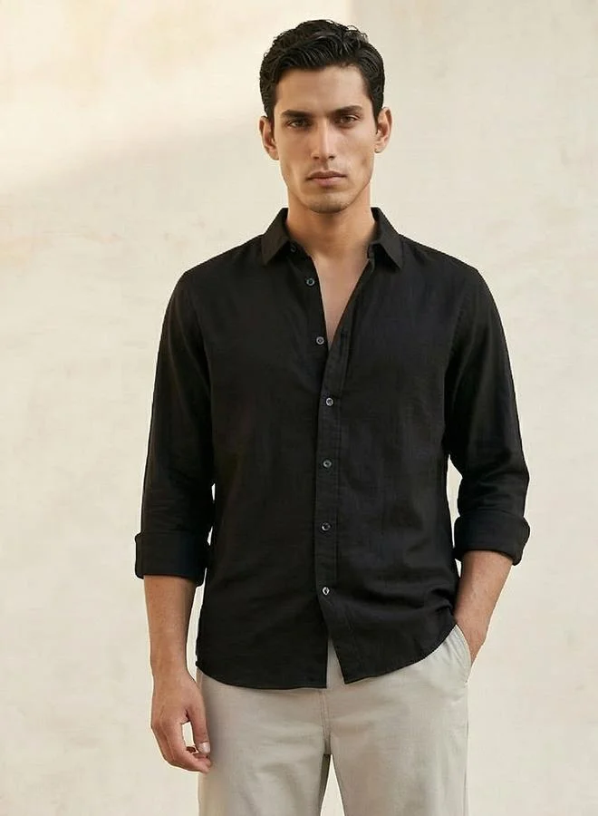 Splash FAV Men Regular Fit Collared Long Sleeve Shirt