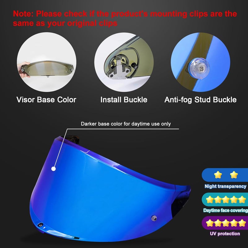 PSLER Tinted Helmet Visor for K6 K6s - Image 3