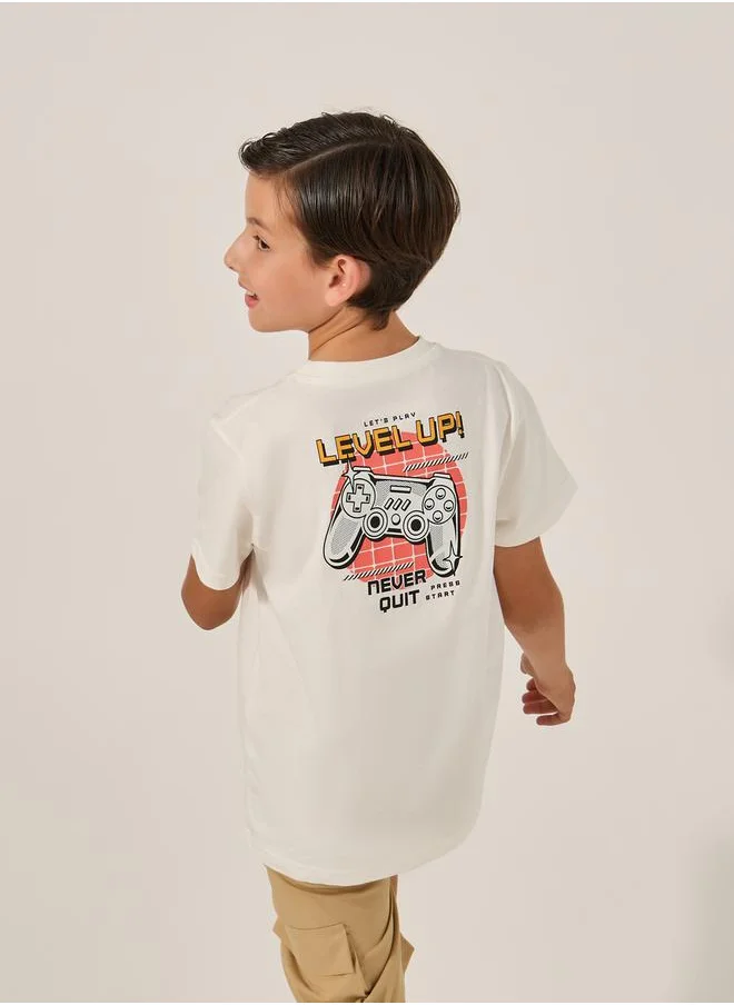 ستايلي Graphic Print Round Neck T-Shirt