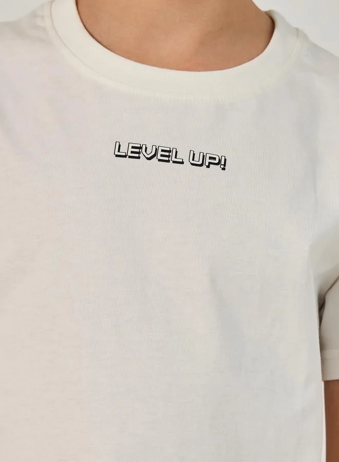 Styli Styli Graphic Print Round Neck T-Shirt