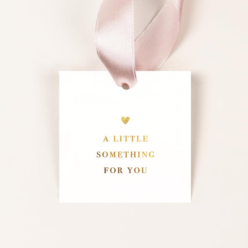 ThreeKin Collective 50 Gold Foil Thank You Gift Tags by ThreeKin, 2.5" x 2.5" Elegant Pre-Punched Hole Hanging Tags for Gifts & Favors - Perfect for Weddings, Baby Showers, Parties, Holidays, Anniversaries, Celebrations - Image 2