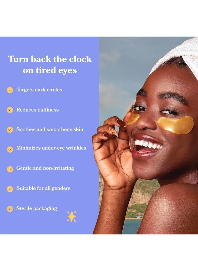 Le Gushe - Under Eye Patches - 24K Gold Under Eye Mask Anti-Aging Hyaluronic Acid Collagen Under Eye Pads Reducing Dark Circles & Wrinkles Treatment Gel Bags - Image 1