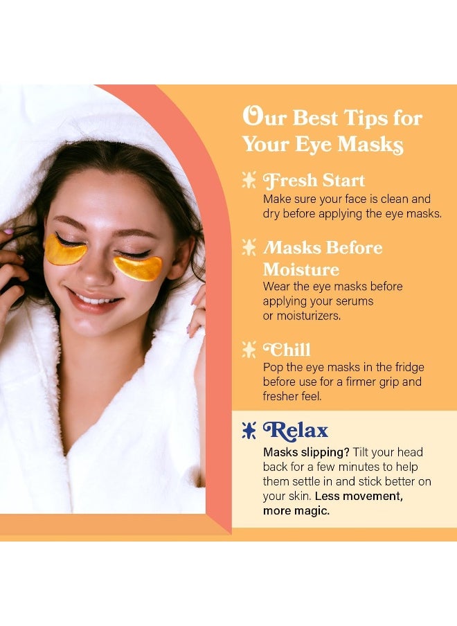 Le Gushe - Under Eye Patches - 24K Gold Under Eye Mask Anti-Aging Hyaluronic Acid Collagen Under Eye Pads Reducing Dark Circles & Wrinkles Treatment Gel Bags - Image 1