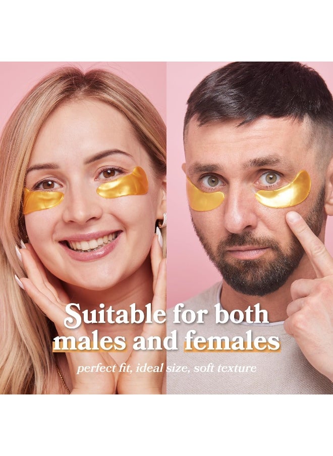 Le Gushe - Under Eye Patches - 24K Gold Under Eye Mask Anti-Aging Hyaluronic Acid Collagen Under Eye Pads Reducing Dark Circles & Wrinkles Treatment Gel Bags - Image 1
