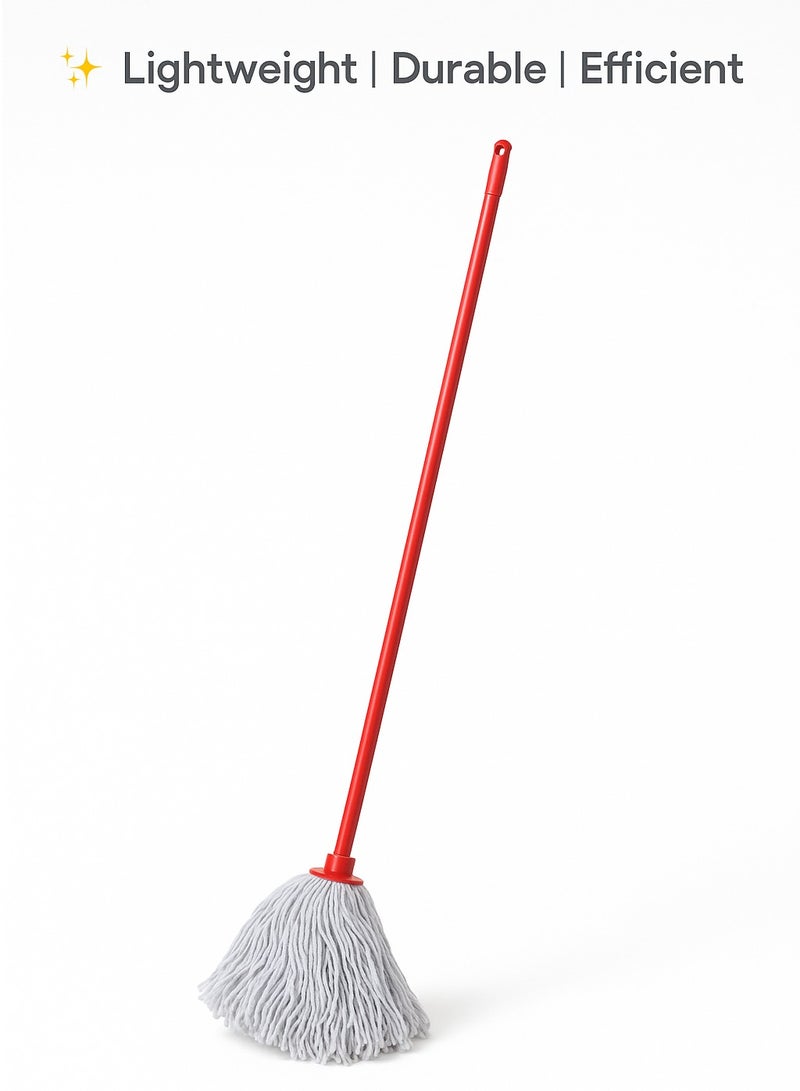 سيبيلو CP624 ممسحة أرضية مبللة قطنية مستديرة مع عصا حمراء - Image 1