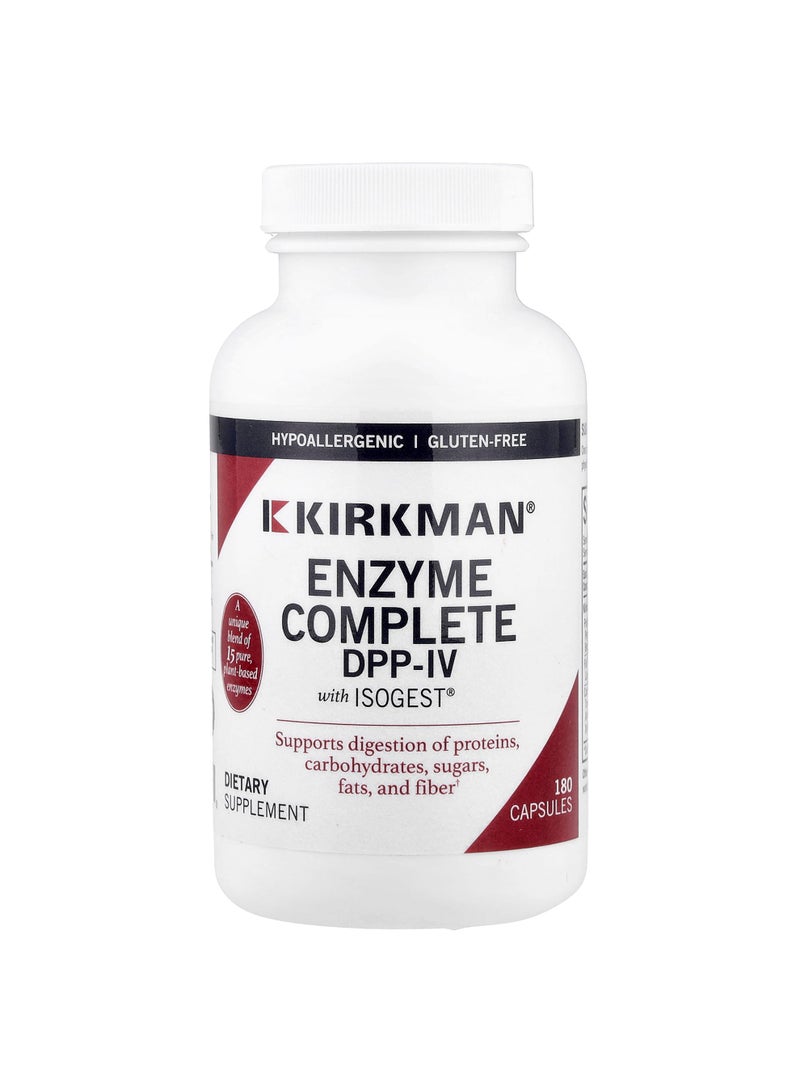 Kirkman Labs Enzyme Complete DPP-IV With ISOGEST®, 180 Capsules