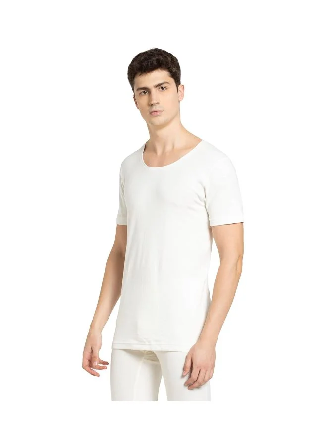 JOCKEY Jockey 2400 Men Super Combed Cotton Rich Half Sleeved Thermal Undershirt with Stay Warm and Stay Fresh Technology