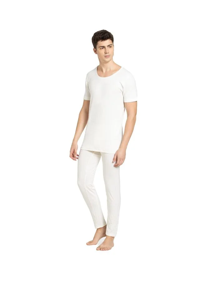 JOCKEY Jockey 2400 Men Super Combed Cotton Rich Half Sleeved Thermal Undershirt with Stay Warm and Stay Fresh Technology