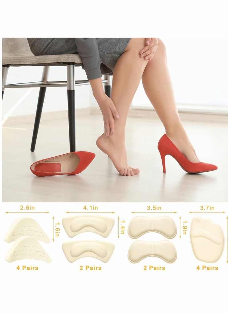 10 Pairs Adjustable High Heel Cushion Pads for Comfort and Support in Shoes