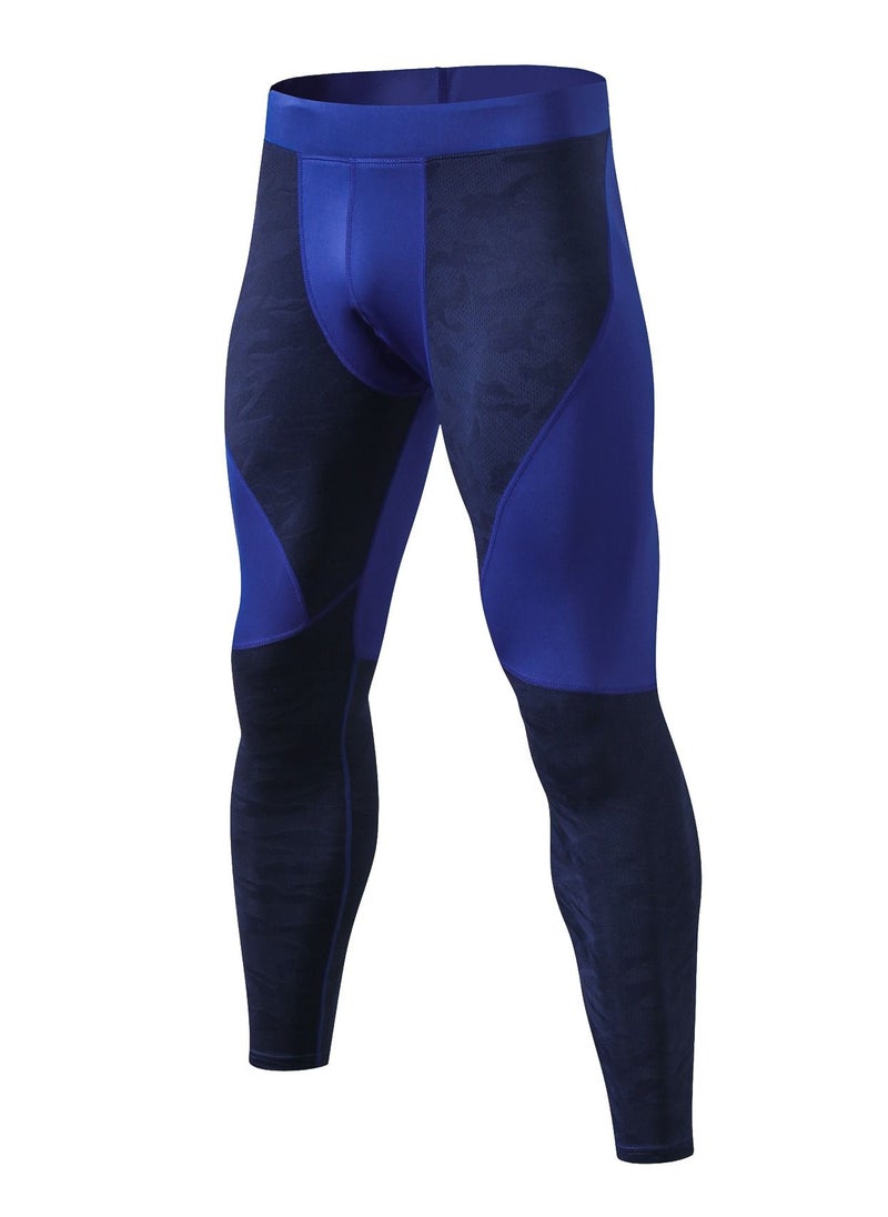 Loquat - Men Quick Dry Breathable Elastic Running Trousers Dark Blue - Image 1