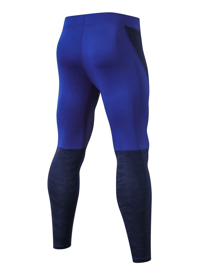 Loquat - Men Quick Dry Breathable Elastic Running Trousers Dark Blue - Image 1
