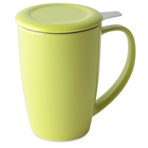 FORLIFE Curve Tall Tea Mug with Infuser and Lid 15 ounces, Lime - Image 4