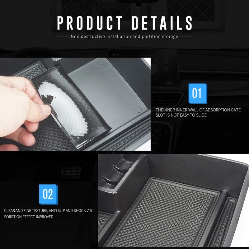 MARCHFA Center Console Organizer Tray for Chevrolet Equinox 2020 2019 2018 - Image 3