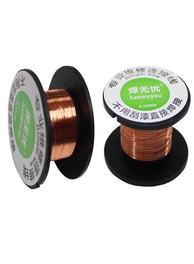 Louishy 2 Piece 0.1mm Thin Insulation Copper Soldering Wire PCB Link Jump Wire for Cell Phone Laptop Motherboard Repair Tools - Image 1