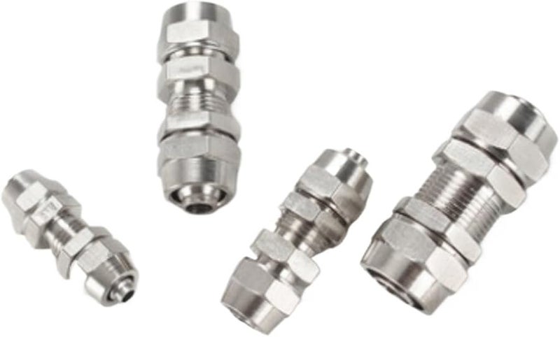 PM 12mm Copper Plated Nickel Quick Screw Through Plate Connector Pneumatic Fittings - Image 4