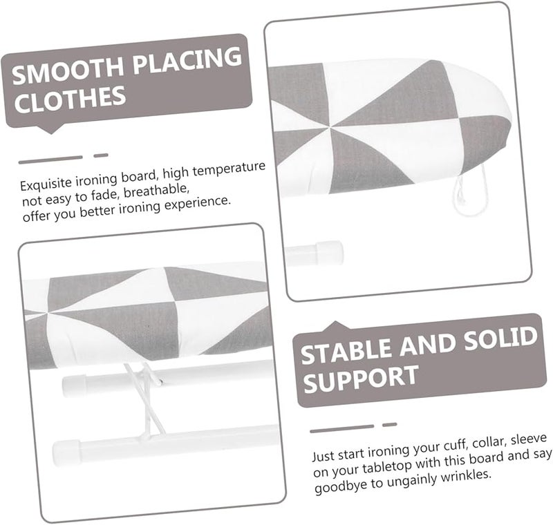 Mini Folding Ironing Board Compact Portable With Removable Cover For Clothes Sleeves - Image 4