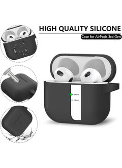 NIBEMINENT Soft Silicone Protective Case Cover for AirPods 4 with Cleaner Kit and Keychain(Black)  - Image 2