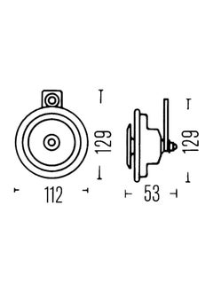 HELLA HELLA 3BA 002 768-082 Air Horn - B36-12V - 116dB(A) - Frequency Range: 335Hz - Low Tone  - Image 2
