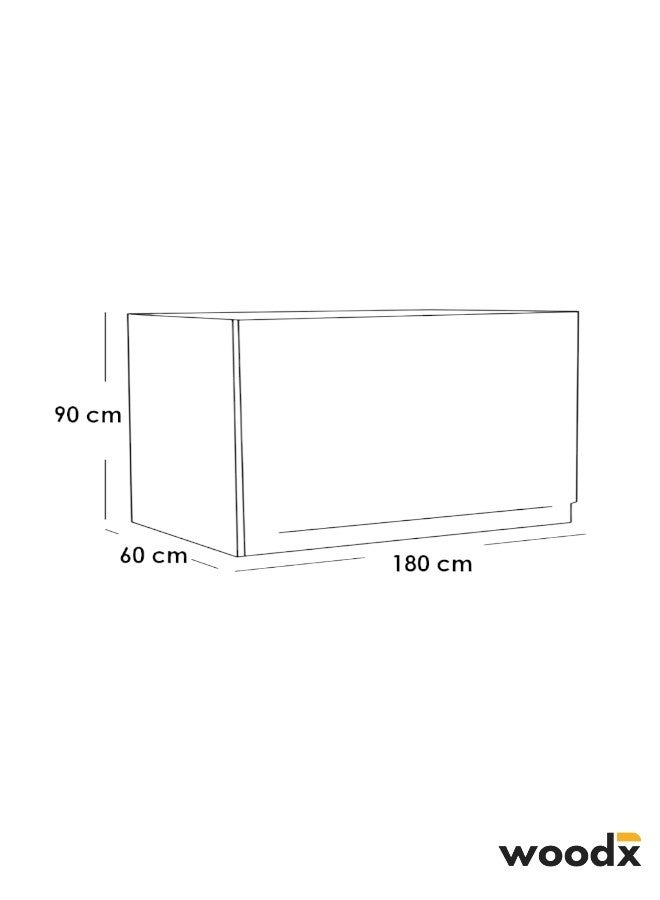 woodx Modern Kitchen Cabinet with Storage and Wood Top – White – 180×60×90 cm – No Assembly Required  - Image 4