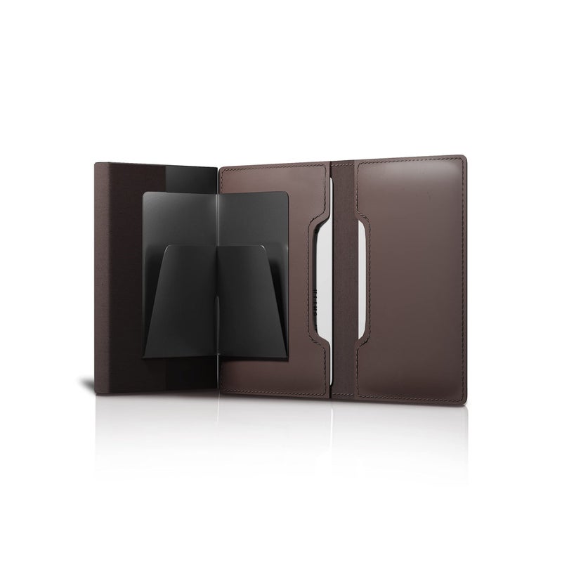 SOLARAE AirTag Wallet, Trackable Wallet with AirTag Holder, RFID-Blocking Minimalist Leather Wallet, Slim Leather Airtag Wallet, Men and Women, Smart Wallet, AirTag Not Included (Mocha) - Image 4