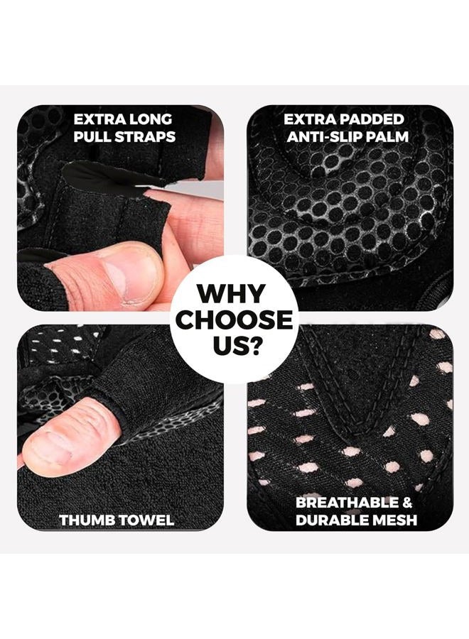 MhIL Workout Gloves for Men – Comfortable Gym Gloves for Men with Enhanced Grip for Safety and Hand Protection – Weight Lifting Protection with Wrist Wraps Support for Performance Boost and Style - Image 4