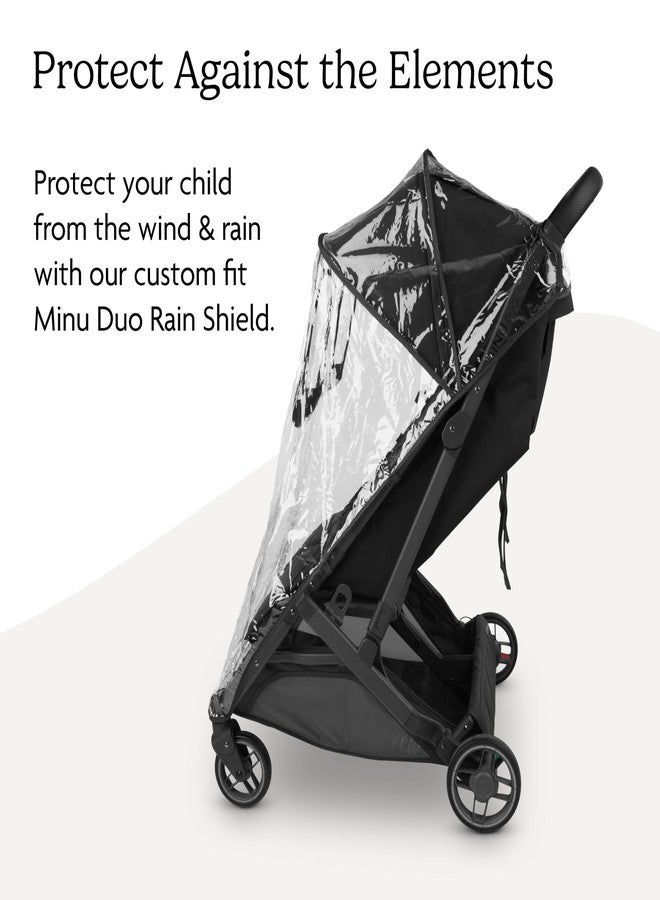UPPAbaby Minu Duo Rain Shield - Waterproof and Windproof Coverage - Ventilated Design - Quick Attachment - Easy Access to Children - Image 2