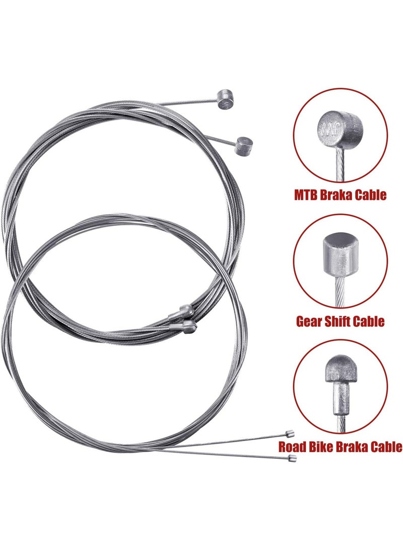 بواو مجموعة كيبل ناقل الحركة العالمي للدراجات الهوائية ومجموعة كيبل الفرامل لاصلاح الدراجات الجبلية ودراجات الطرق - Image 2