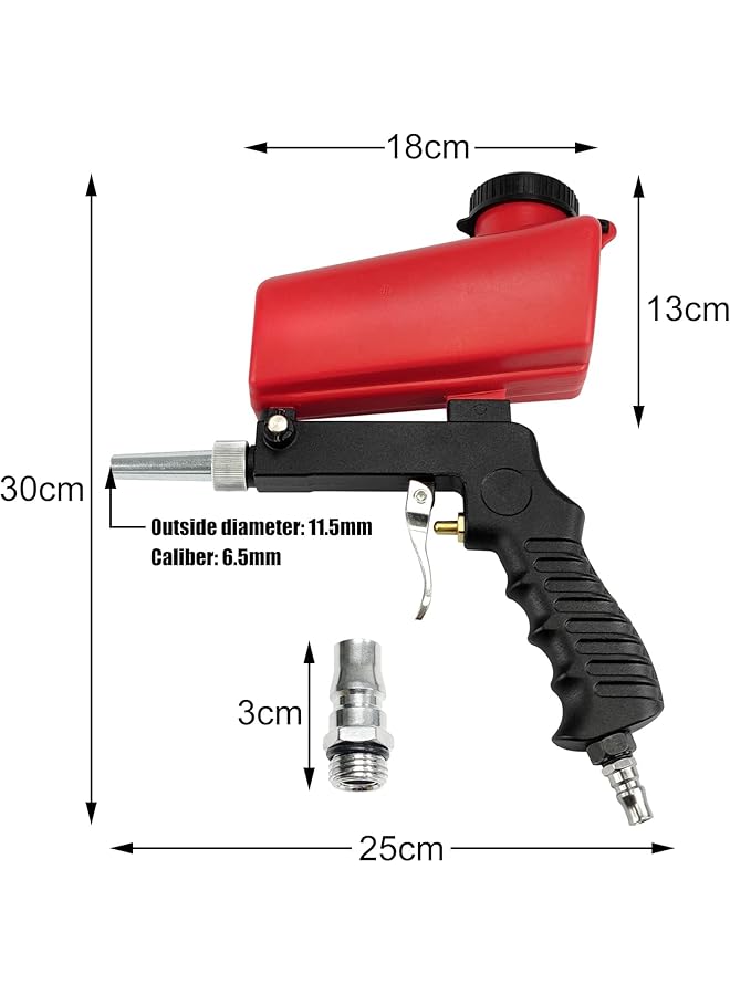 erorex Sand Blaster Professional Anti Rust Blasting Machine 90Psi Pneumatic Sand Blasting Kit Handheld Gravity Sandblaster Adjustable Flow Rate For Spraying Remove Paint Stains Rust Spot - Image 2