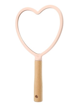Portable Handheld Cosmetic Mirror, Heart Shaped Wood Handle Vanity Makeup Mirror, Pink - pzsku/Z0691C9B31C0C527C7667Z/45/_/1729132602/2ce3f820-b25c-4021-a36d-0f1b41cf3482