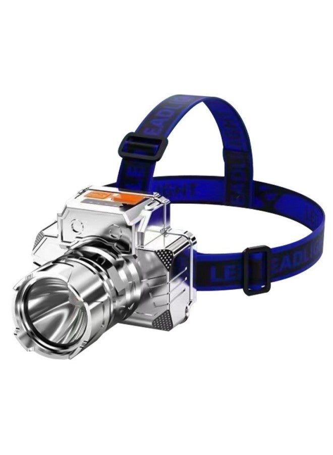 Generic Strong Headlight Led Lighting Long Beam Head-Mounted Flashlight Outdoor Headlight Fishing Light Rechargeable Headlight Wholesale-Color:201-1 Small Size Without Electronic Display [headband + Charging Cable]  - Image 2
