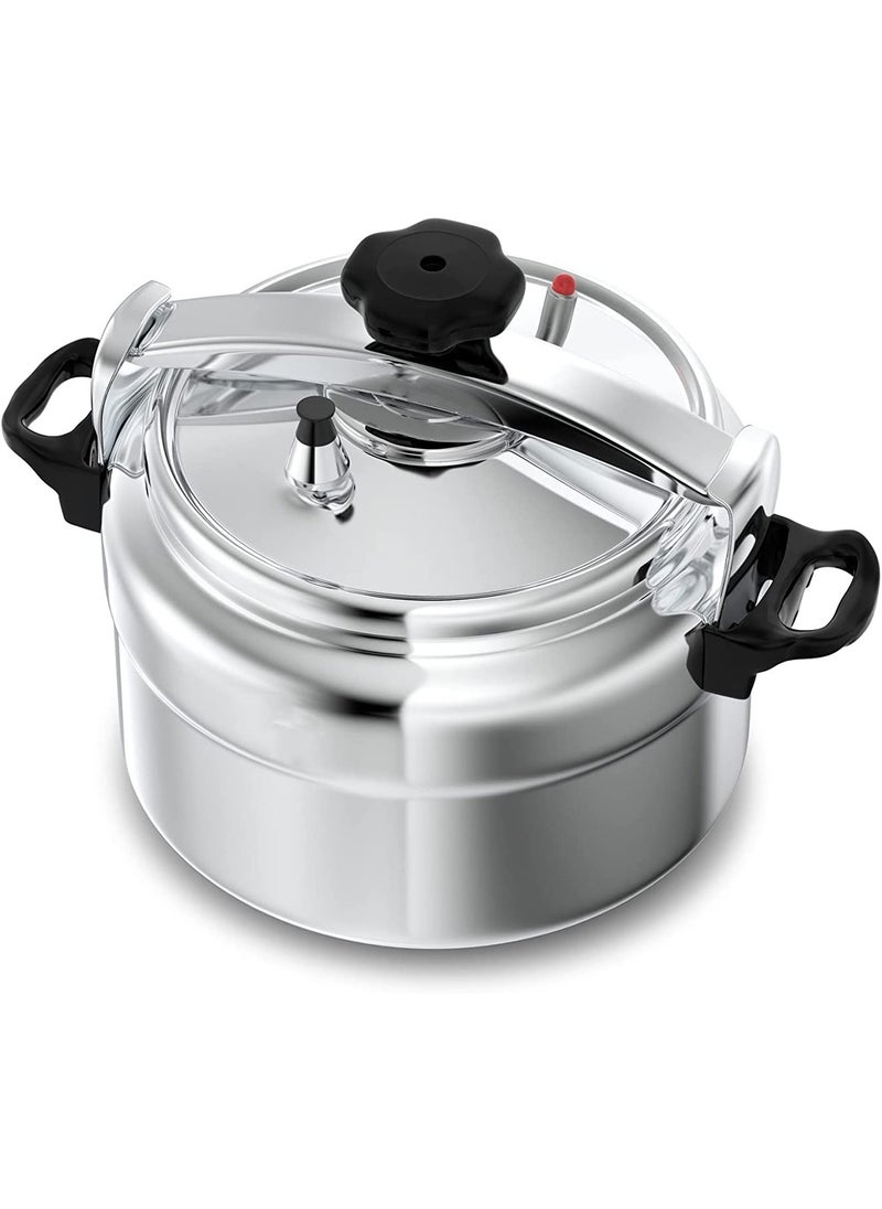 Generic - Different sizes availableLiters Manual Pressure Cooker Aluminum Safety With heat distribution base Available In Different Capacities 3/5/7/9/11/15 Liter Silver - Image 1