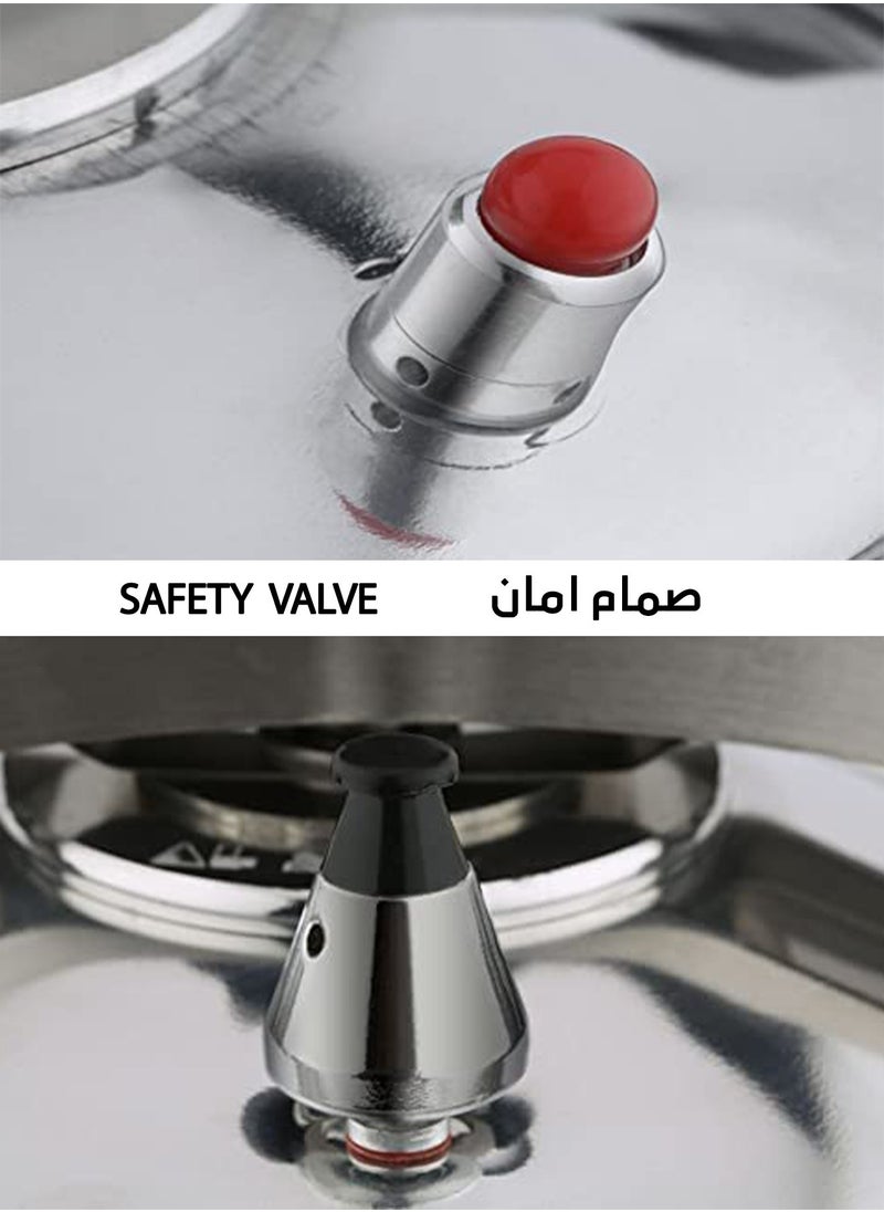 Generic - Different sizes availableLiters Manual Pressure Cooker Aluminum Safety With heat distribution base Available In Different Capacities 3/5/7/9/11/15 Liter Silver - Image 1