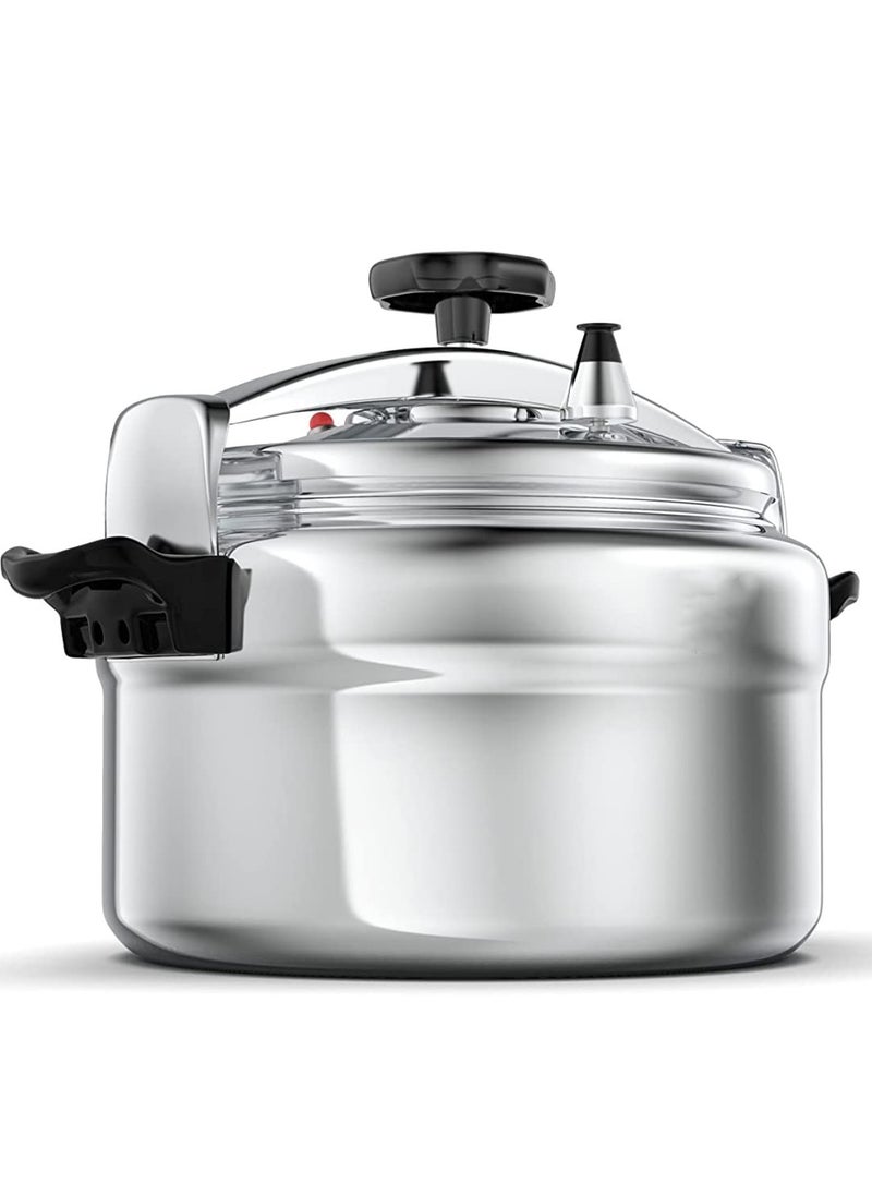 Generic - Different sizes availableLiters Manual Pressure Cooker Aluminum Safety With heat distribution base Available In Different Capacities 3/5/7/9/11/15 Liter Silver - Image 1
