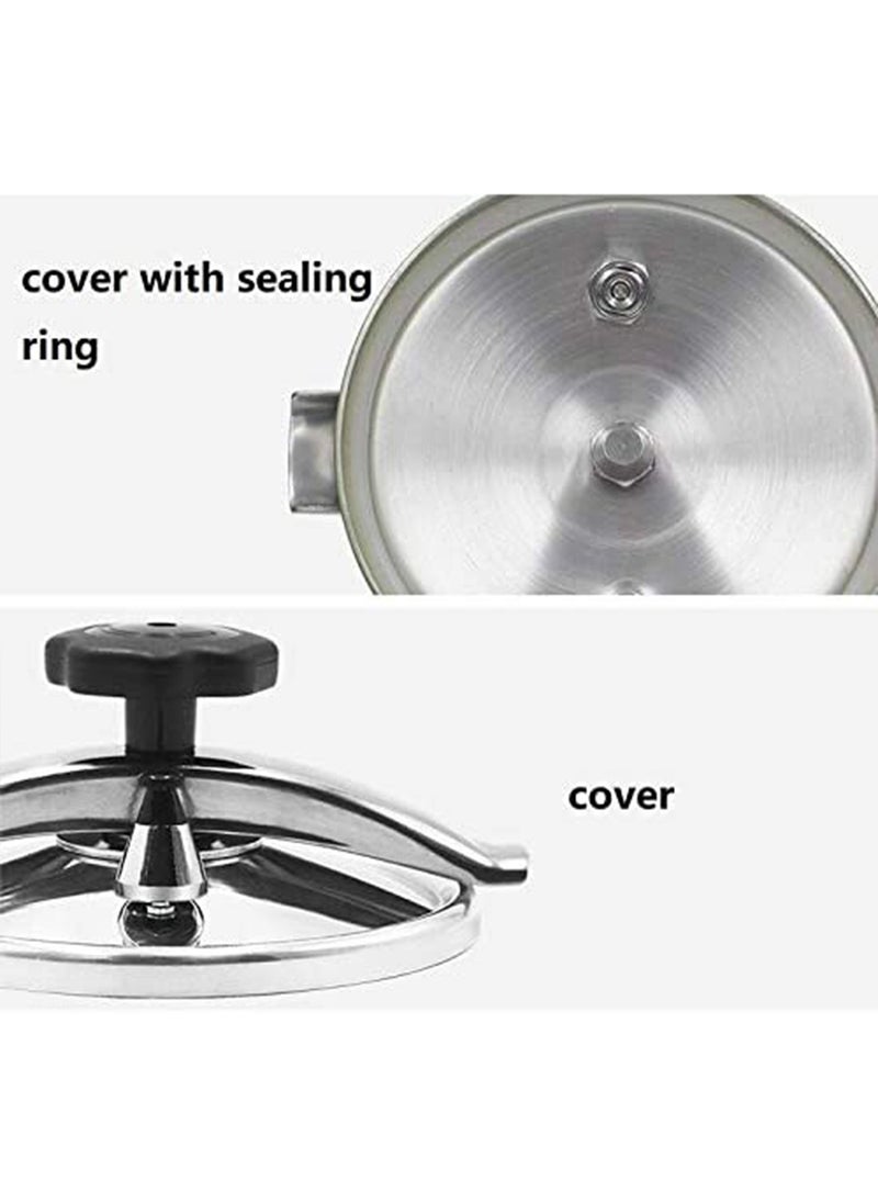 Generic - Different sizes availableLiters Manual Pressure Cooker Aluminum Safety With heat distribution base Available In Different Capacities 3/5/7/9/11/15 Liter Silver - Image 1
