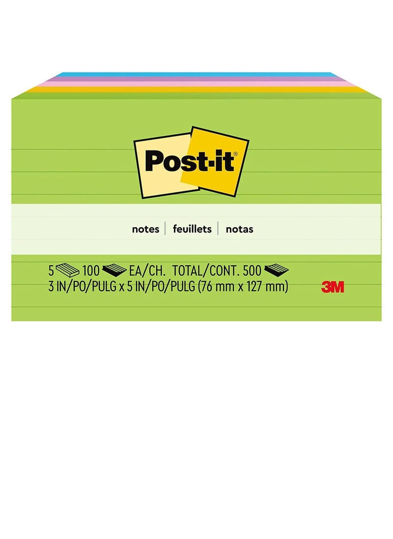 Post It - 1 Pack Bold Colors Jaipur Collection Sticky Notes 3 In X 5 In - Image 1