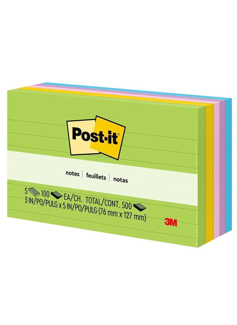 Post It - 1 Pack Bold Colors Jaipur Collection Sticky Notes 3 In X 5 In - Image 1