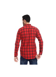 Turn Down Collar Plaid Pattern Shirt - Red & Black - pzsku/Z0692045E81124890D2F6Z/45/_/1712076513/fce53df1-a6b3-436d-8af6-e8205939f4b2