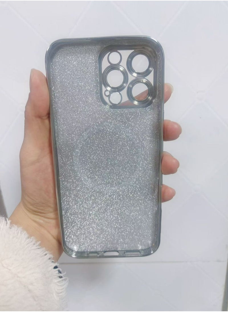 Generic - iPhone 16 Pro max Case Clear Magnetic Glitter Phone Case [MagSafe Compatible] Full Camera Lens Protector Ultra Thin Gradient Glitter Luxury Plating Shock Resistant Case Ladies - Image 1