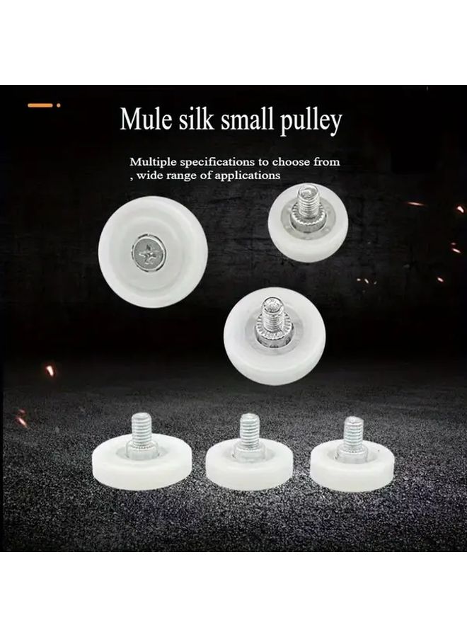 6 Sets Nylon Pulley Wheels 19mm 22mm 25mm M6x1 For Office Equipment Repair - Image 1