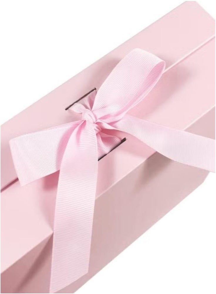 صندوق هدايا وردي مقاس 26*19*8 سم مع شريط لعيد الأم، عيد الحب، أعياد الميلاد، الحفلات - Image 2