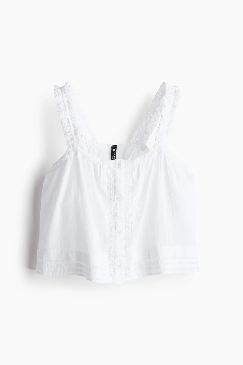 H&M Lace-detail strappy top