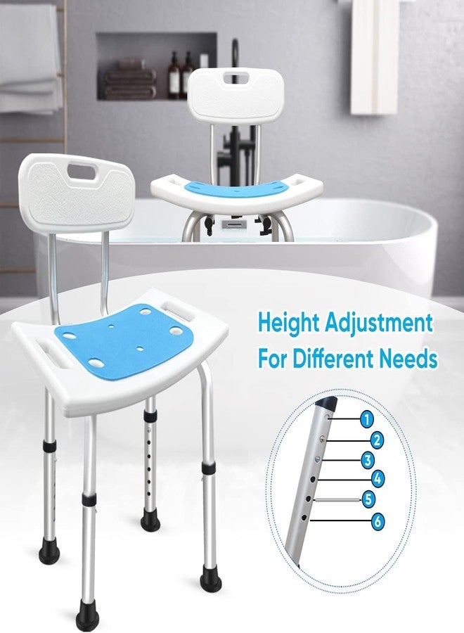Meneflix Heavy Duty Shower Chair, 227kg Capacity, Padded Bath Seat with Free Assist Grab Bar - Image 4