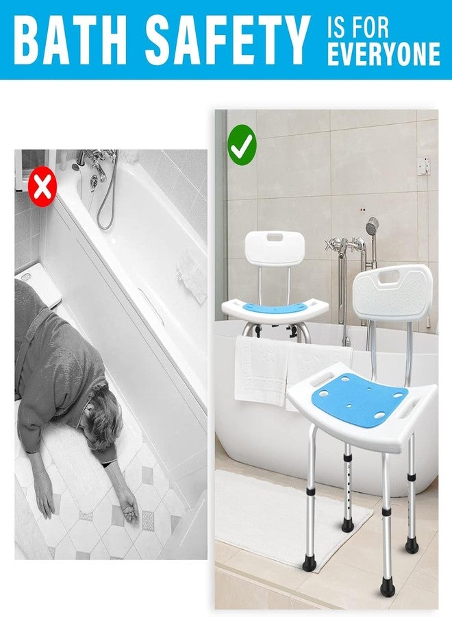 Meneflix Heavy Duty Shower Chair, 227kg Capacity, Padded Bath Seat with Free Assist Grab Bar - Image 5