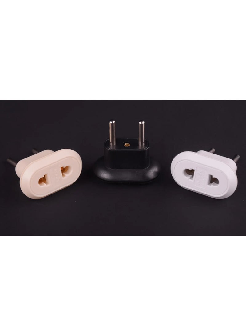 Dual to dual plug adapter, black + white, 2 pieces - Image 2