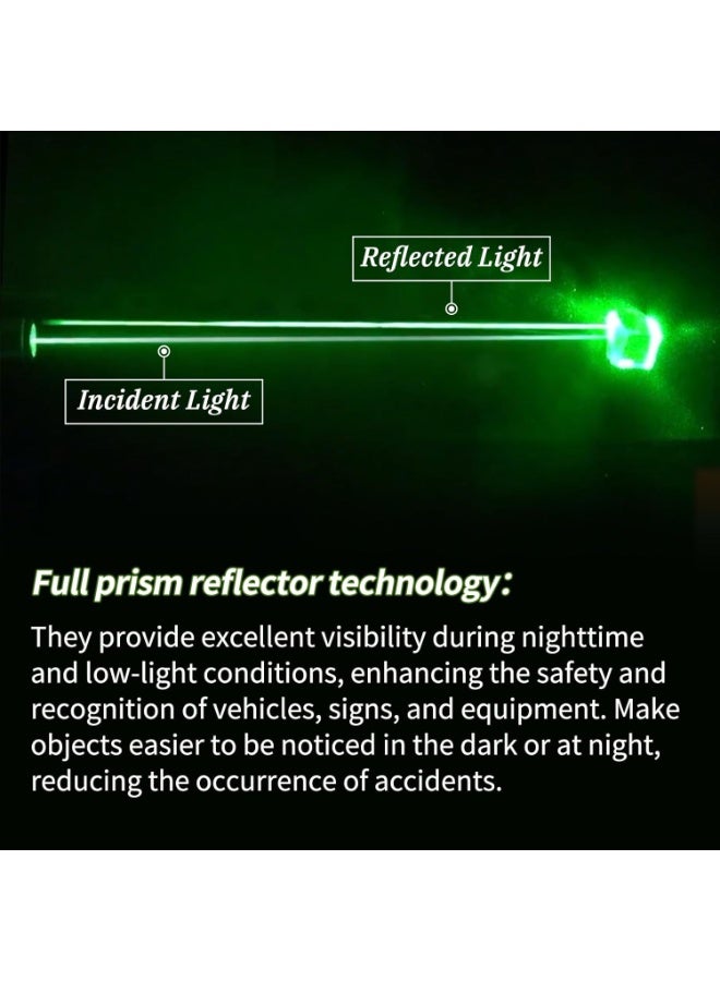 صن سباير ملصقات عاكسة مصنوعة من 3M DG3، عاكس فائق، شريط عاكس آمن للسيارة والمقطورة والشاحنة والدراجة النارية، 30 قطعة، أصفر-أخضر فلوري مقاوم للماء للاستخدام الخارجي 3.15 بوصة × 1.18 بوصة - Image 4