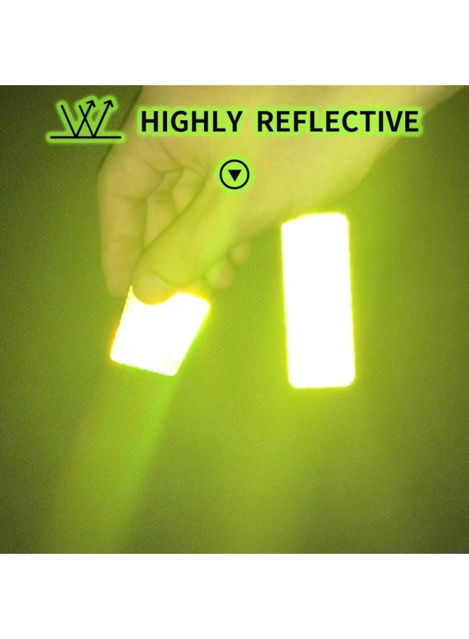 صن سباير ملصقات عاكسة مصنوعة من 3M DG3، عاكس فائق، شريط عاكس آمن للسيارة والمقطورة والشاحنة والدراجة النارية، 30 قطعة، أصفر-أخضر فلوري مقاوم للماء للاستخدام الخارجي 3.15 بوصة × 1.18 بوصة - Image 2