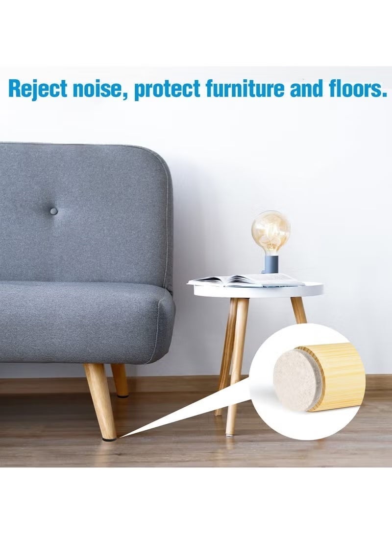 80Pieces Furniture Pads Floor Protectors, Self Adhesive Felt Chair Leg Protectors 25mm,3mm Thick Anti Scratch Felt Pads Furniture Feet Pads for Chair, Table, Wardrobe, Sofa (Grey) - Image 3